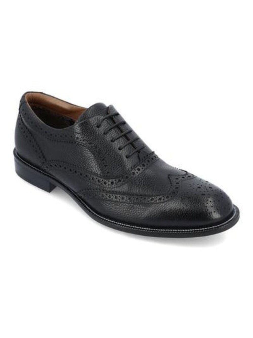 Thomas & Vine Mens Genuine Leather Garland Brogue Oxford Black Size 13 NWB
